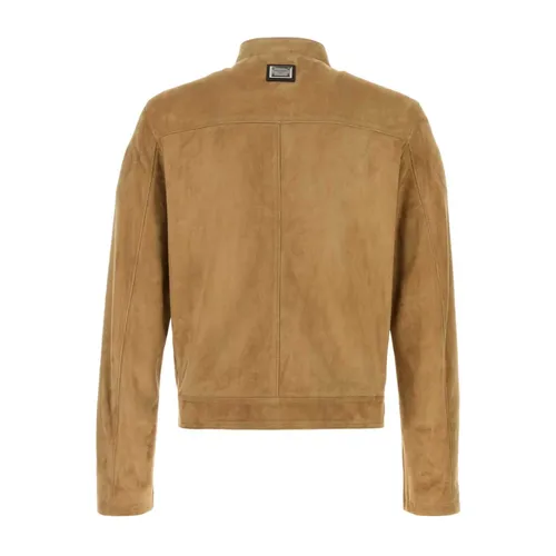 Camel Suede Jacket - Dolce & Gabbana - Modalova