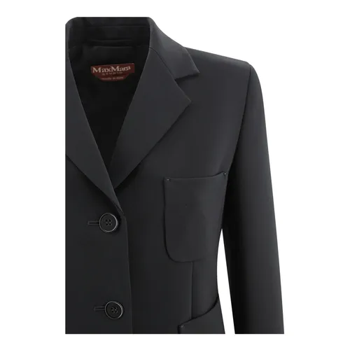 Blue Box Jacket with Patch Pockets - Max Mara Studio - Modalova
