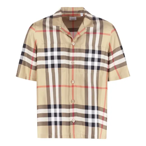 Short Sleeve Silk Shirt - Burberry - Modalova