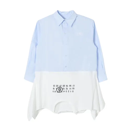 Asymmetrical Hem Shirt Dress - MM6 Maison Margiela - Modalova