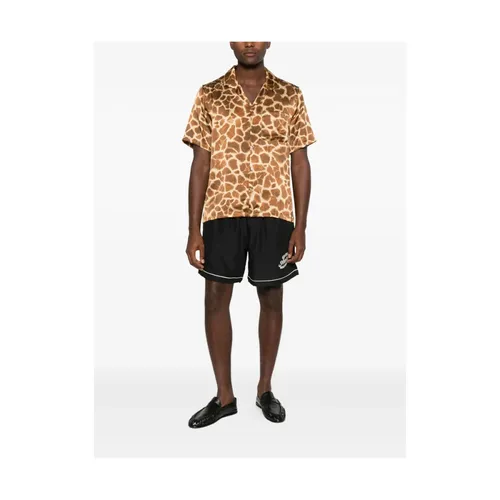 Black Logo-Print Drawstring Shorts - Amiri - Modalova