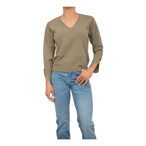 Green V-Neck Sweater - Nenette - Modalova