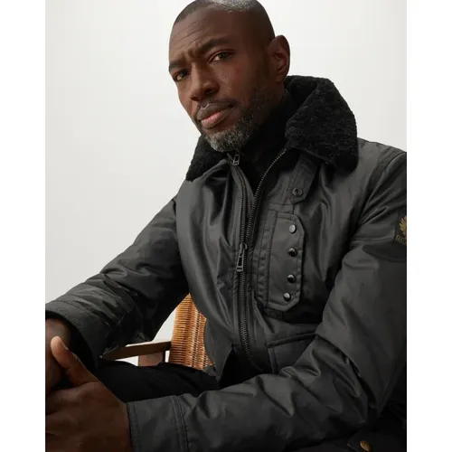 Black Range Jacket with Sheepskin Trim - Belstaff - Modalova