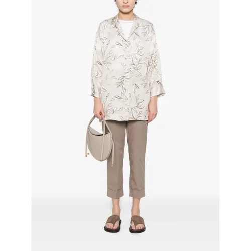 Floral Print Shirt - Peserico - Modalova