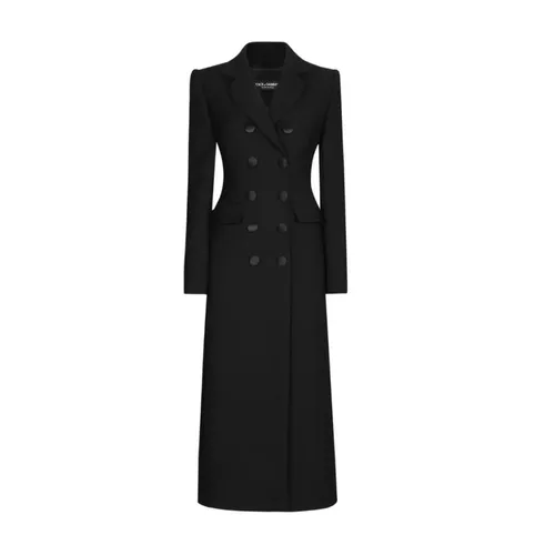 Single-breasted houndstooth check coat with belt - Dolce & Gabbana - Modalova