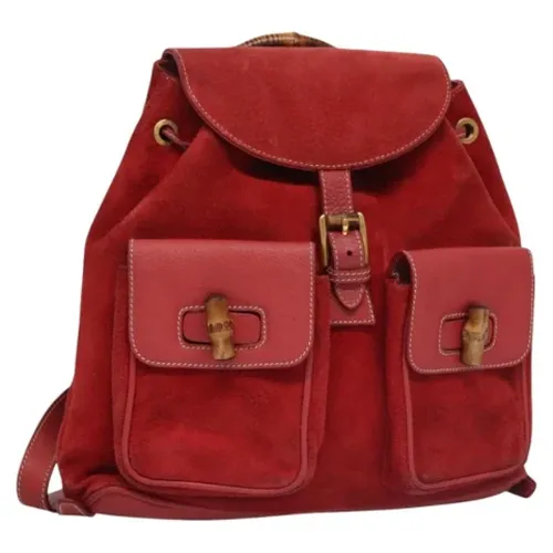 Pre-owned Suede backpacks - Gucci Vintage - Modalova