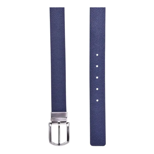 Reversible blue and dark brown tumbled belt - Baldinini - Modalova