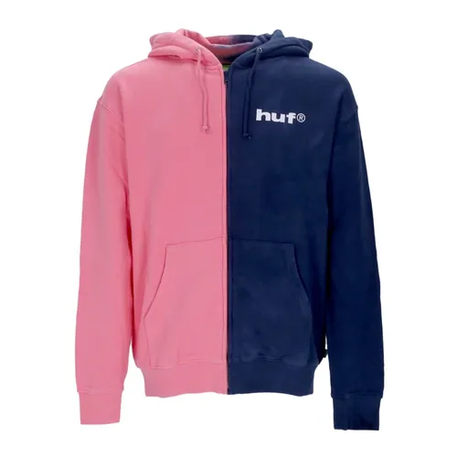 Split Dye Zip Hoodie Pink/Navy - HUF - Modalova