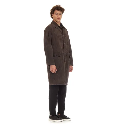 Brown Raglan Over Fit Buttoned Jacket - Salvatore Santoro - Modalova