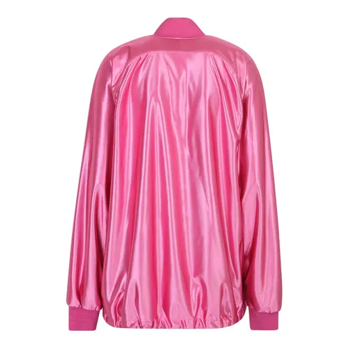 Pink Metallic Bomber Jacket - Khrisjoy - Modalova