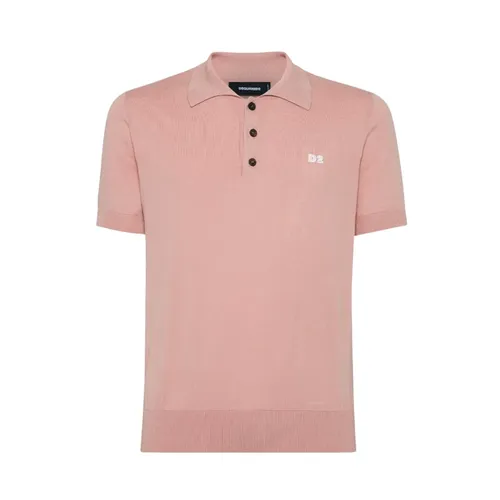 Cotton Polo with D2 Logo - Dsquared2 - Modalova