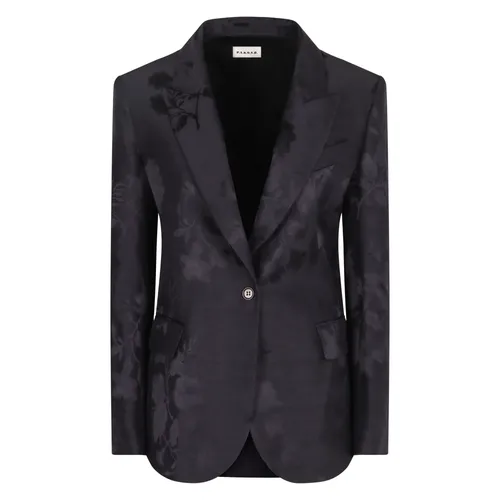 Jacquard Fabric One Button Jacket - P.a.r.o.s.h. - Modalova