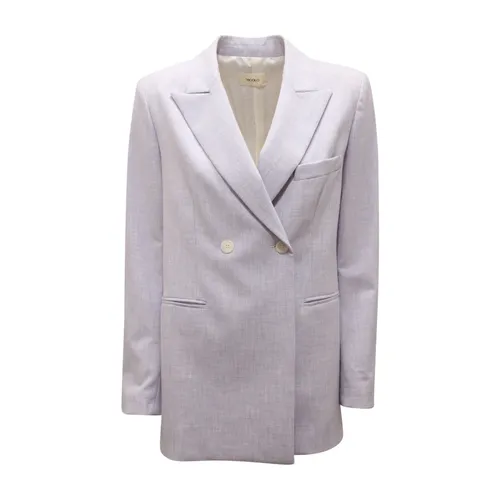 Oversize Wool Double-Breasted Jacket - ViCOLO - Modalova