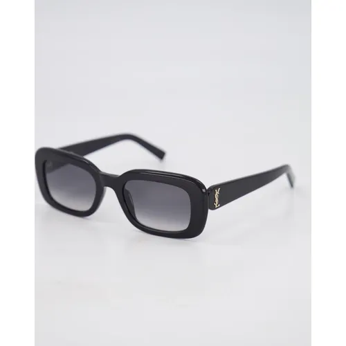 Oval Sunglasses in Black - Saint Laurent - Modalova