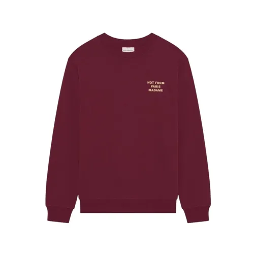 Urban Slogan Sweatshirt in Wine - Drole de Monsieur - Modalova