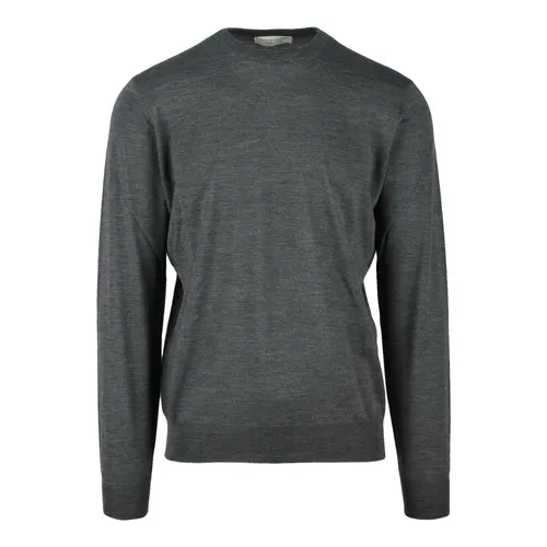 Merino Wool Crew Neck Sweater - Filippo De Laurentiis - Modalova