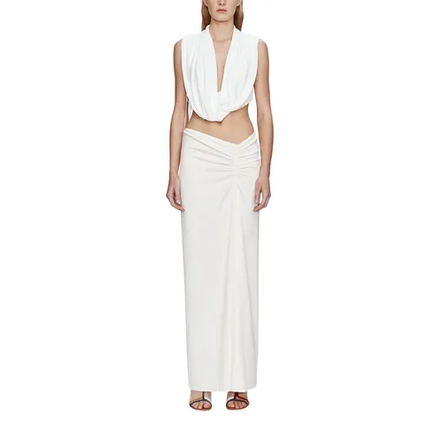 Ruched Detail Column Maxi Skirt - Christopher Esber - Modalova
