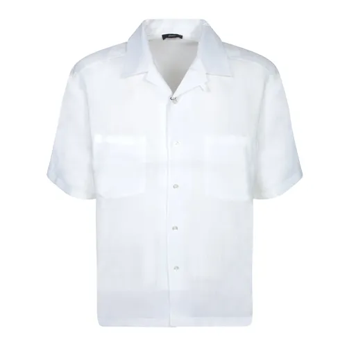 Linen Bowling Shirt - Herno - Modalova