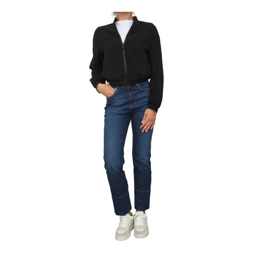 Black Blouson Jacket 100% Polyester - Armani Exchange - Modalova