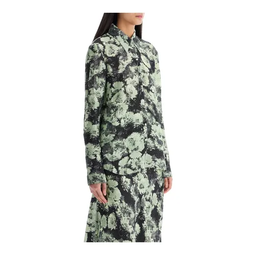 Floral Print Viscose Shirt - Tory Burch - Modalova