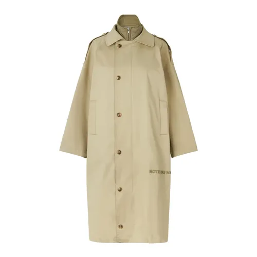 Soft Khaki Iron Coat Jacket - Notes Du Nord - Modalova