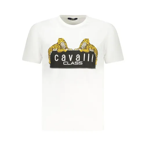 Leopard Print Crew Neck T-shirt - Cavalli Class - Modalova