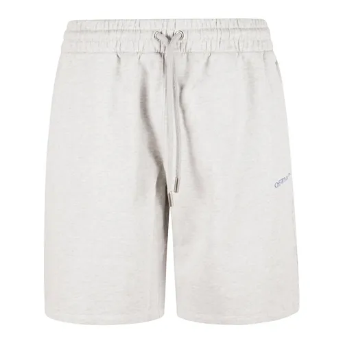 Scribble Diag Sweat Shorts - Off White - Modalova