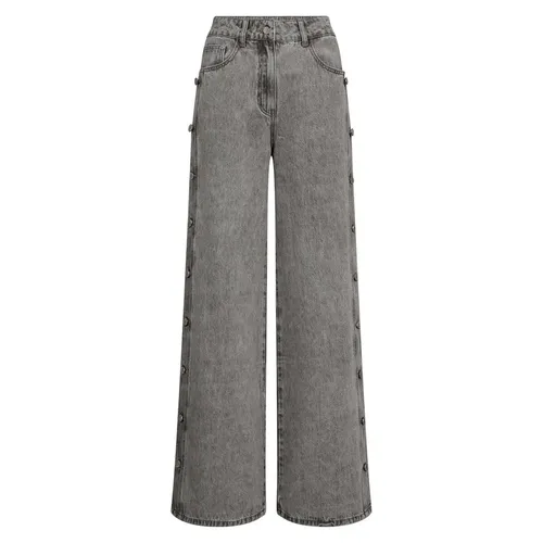 Jeans con botones y panel lateral - Haute L'Amitié - Modalova