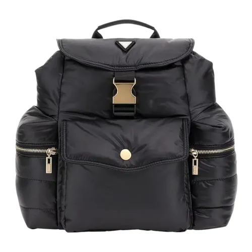 Nylon Padded Flap Backpack - Guess - Modalova