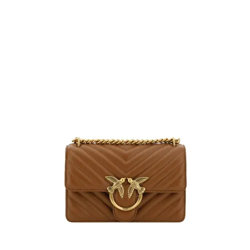 Mini Love Leather Shoulder Bag - Pinko - Modalova