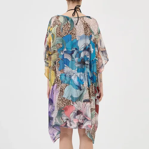 Floral Chiffon Cape Jacket - Just Cavalli - Modalova