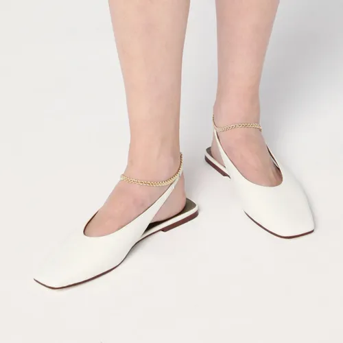 White Flat Slingback Shoes - Maria Luca - Modalova