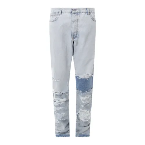 Cotton Jeans with Logo Patch - Heron Preston - Modalova