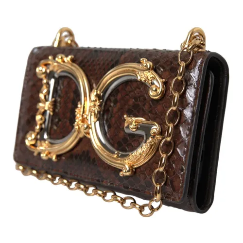 Python Leather Crossbody Phone Bag - Dolce & Gabbana - Modalova