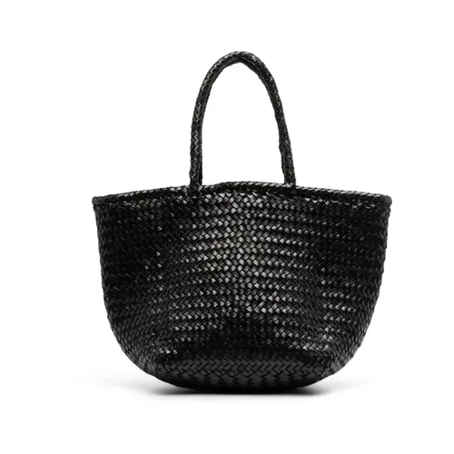 Black Woven Leather Tote Bag - Dragon Diffusion - Modalova