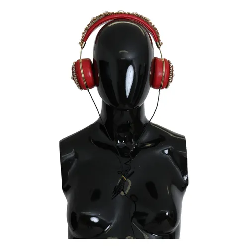 Frends Leather Floral Crystal Headset - Dolce & Gabbana - Modalova