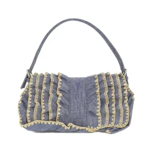 Pre-owned Raffia Shoulder Bag - Fendi Vintage - Modalova