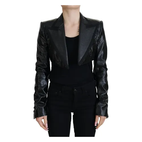 Blazer Corto Negro - Dolce & Gabbana - Modalova