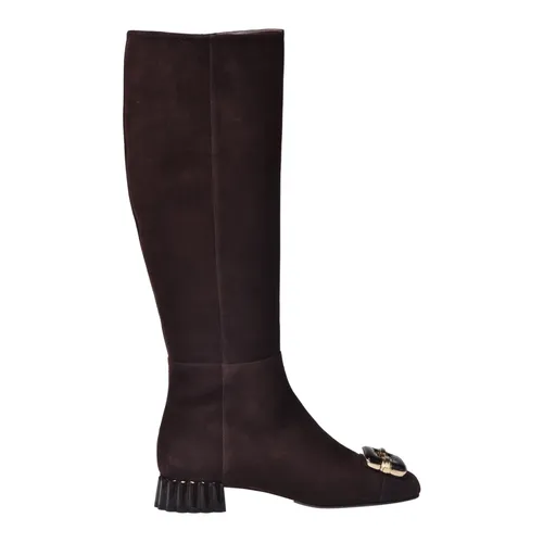 Dark brown suede boots - Baldinini - Modalova