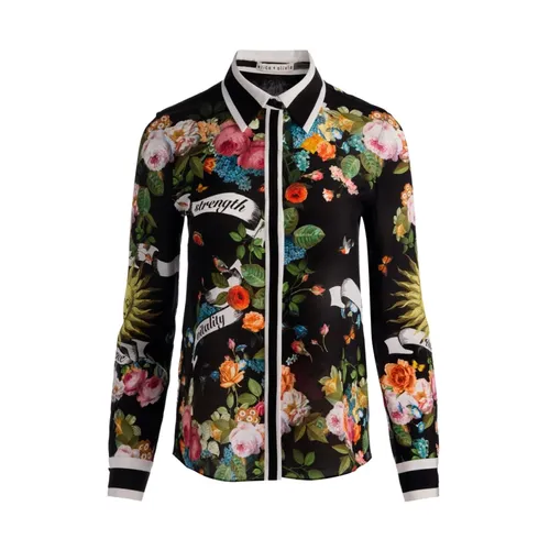 Willa Silk Blouse - Alice + Olivia - Modalova