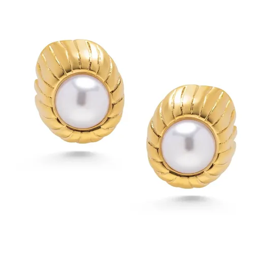 Vintage Pearl Earrings - Nialaya - Modalova