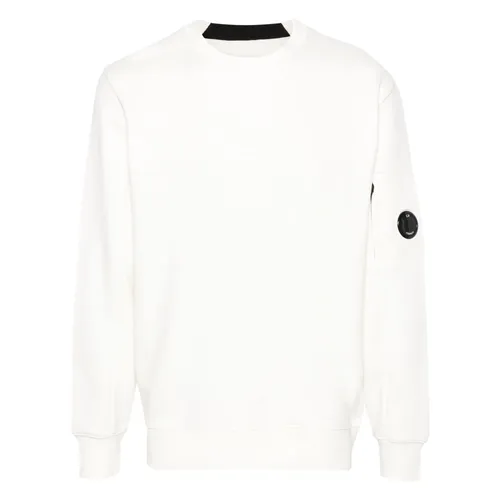 White Gauze Crewneck Sweatshirt - C.p. Company - Modalova