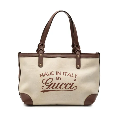 Pre-owned Canvas Tote Bag - Gucci Vintage - Modalova