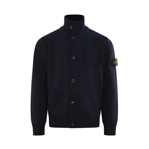 Blue Kids Cardigan - Stone Island - Modalova