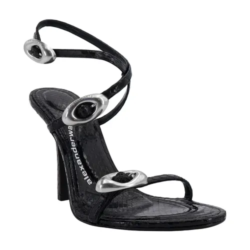 Black Sandals with Metal Buckles - Alexander Wang - Modalova