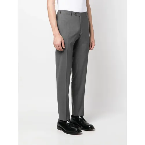 Wool Stretch Trousers - Canali - Modalova
