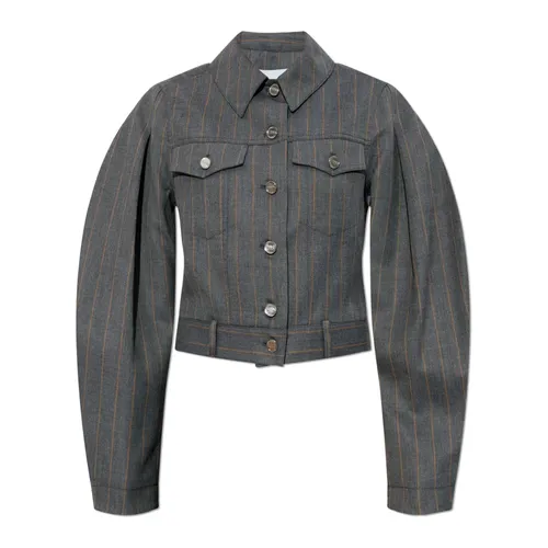 Grey Stripe Jacket - Ganni - Modalova