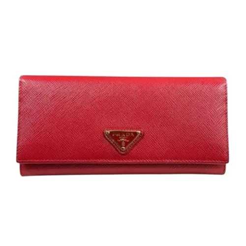 Pre-owned Leather Wallet - Prada Vintage - Modalova