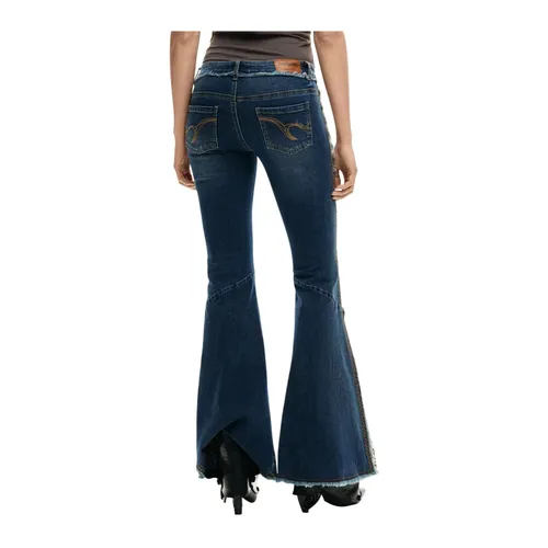 Zip and Button Jeans with Pockets - Desigual - Modalova