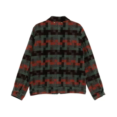 Jacquard Check Wool Zip Jacket - Paul Smith - Modalova